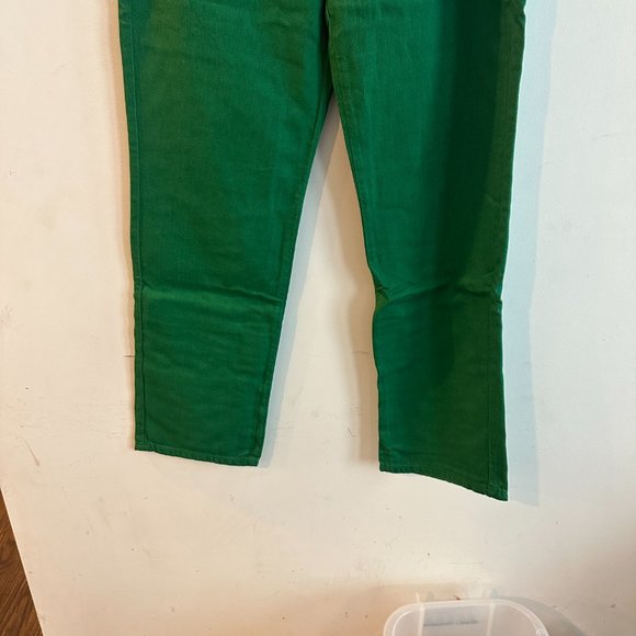 Free People X Sandrine Rose Virgin Label Jeans Sapin Green New With Tags NWT Qty - Picture 8 of 13